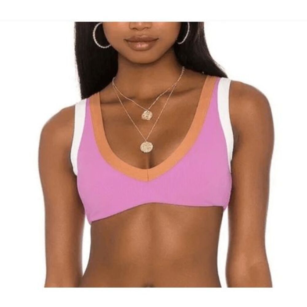 L Space NWT size L Lala bikini swim top - purple/ brown
